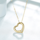 Weiyang quality 18K gold necklace for women AU750 heart-shaped color gold diamond pendant single pendant love rose gold 18K heart-shaped chain diamond Lao Fengxiang quality