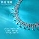 Lukfook Jewelry platinum necklace lace drop platinum 950 choker clavicle chain priced about 22.14 grams