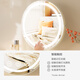 Makeup mirror Makeup mirror desktop desktop bedroom light luxury high-end cloud rotating LED makeup table mirror with light Obsidian black (40cm rotating plug-in model)