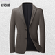 BOSS corduroy suit men's autumn and winter high-end brand striped business men's casual suit jacket free of iron coffee color L 175