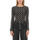 Marine Serre FW25 Luxury Women's MOON SECOND SKIN Top BLACK 20 | M