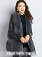 CARSEMKEITN Fashionable Sheepskin Down Sleeves Leather Sleeves Bottoming Shirt Women's Winter Genuine Leather with Fur Interior Plush Cotton Sleeve Shirt Thickened Lace Zipper High Collar 100% Genuine Sheepskin S 80-100Jin Jin is equal to 0.5kg