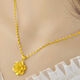 Other genuine gold stores have the same style 18K gold rose flower necklace, temperament pendant, heart-shaped fashionable mother's birthday gift, gold-plated s, blooming wealth and big flowers 2.58g