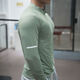 Summer fitness clothing for men, quick-drying, long-sleeved, thin, elastic and slim-fitting, outdoor running training, sports cycling clothing, sun protection, light gray XL XL