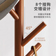Jingjiayi solid wood coat rack floor-standing clothes rack living room balcony bedroom clothes rack triangular leg vertical bag rack