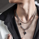 MOLC Double-layered Necklace for Couples Clavicle Chain Light Luxury Niche Design High-end Birthday and Valentine's Day Gift Double-layered Necklace L2010