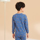 Hongdou children's pure cotton underwear set for boys and girls autumn clothes and autumn trousers autumn and winter warm low-collar cotton sweater M1197 blue gray 130