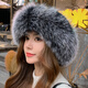 Princess Mink Mink Fur Hat Women's Autumn and Winter Mink Fur Fox Fur Fisherman Hat Mink Fur Straw Hat Winter Fashion Warm Basin Hat Black Princess Hat