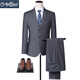 GOLDLION G+Goldlion Autumn Suit Suit Men's and Women's Same Style Large Size Suit Suit Men's Formal Wear Bank Sales Business Work Men's 1 Button Black Suit+Trousers 6XL 195-210Jin Jin is equal to 0.5 kg