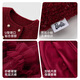 Barbie girls New Year's greetings winter girls' dress high-end princess dress small fragrance suit plus velvet two-piece set BY016