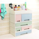 Desktop storage box drawer type creative DIY plastic small desktop file organizer miscellaneous cosmetics storage box ordinary double grid - pink + green