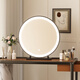 LED lighted makeup mirror desktop desktop makeup mirror dormitory bedroom supplementary light rechargeable round makeup table large mirror 60CM black fixed charging model