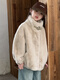 BALA is suitable for the new autumn and winter children's fur outerwear. Girls' imitation mink one-piece coat gold mink velvet beige 110. Recommended height is about 110CM.
