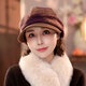 New ear protection hat for women in autumn and winter, versatile British retro octagonal hat, warm ear protection mother hat, fashionable and stylish, golden sand color, one size fits all 50-62cm