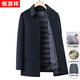 Hengyuanxiang autumn and winter new high-end cashmere coat men's woolen woolen coat thickened warm goose down lining dad outfit