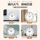 Compas Silent Light Luxury Quartz Table Clock Extra Large Dial Clear View Home Bedroom Desktop Table Clock Solid Wood Frame-8 Inch No Specifications