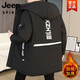 JEEP SPIRIT winter windbreaker men's velvet thickened jacket men's winter cotton coat mid-length windbreaker warm jacket for men orange 2XL