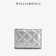 WILLIAMPOLO Emperor Paul Wallet Women's 2025 New Wallet Card Bag All-in-one Women's Simple Small Bag Coin Purse Glacier Silver