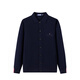
Navigare Italian small sailboat men's cardigan autumn and winter commuting pure wool warm cardigan lapel knitted base shirt men navy blue size M
