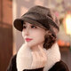 New ear protection hat for women in autumn and winter, versatile British retro octagonal hat, warm ear protection mother hat, fashionable and stylish, golden sand color, one size fits all 50-62cm