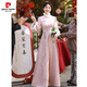 Pierre Cardin Pink Toast Wear Bridal 2025 New Chinese Engagement Dress Thickened Winter Wedding Day Casual Dress Pink 205 S Dress Size is Small Consult Customer Service to Check Size