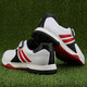 PGM golf shoes men's waterproof shoes wide version super soft shoes new product XZ118-white black red 42