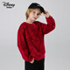 Disney Children's Clothing Boys' Sweatshirts 2026 Spring and Autumn New Style Non-Fleet Two-Color Round Neck Thickened Collar Medium and Large Children's Warm Top Trendy Red Bottom Mickey Dark Pattern 160