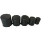 CLCEY extended rebar wire head protective cap black rebar protective cap straight thread protective sleeve plastic protective cap waterproof and rust-proof 16 extended cap 1000 black 3 points 7 cm