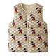 MANIYADAISHU Children's Vest Boys Girls Vest Baby Baby Waistcoat Reversible Printed Liner Cotton Jacket Mickey Mouse (off-white) 120