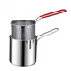 German double tail goods 304 stainless steel frying pan hot oil small pot pouring oil small pot deep-frying pot special frying pot