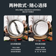 KIWICOO extra thick 304 stainless steel mandarin duck hot pot clear soup pot hot pot basin induction cooker special pot mandarin duck pot with lid 304 stainless steel clear soup pot suitable for 6-10 people 32cm