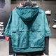 阿迪达斯（adidas）卫衣男装连帽防风外套透气休闲运动服半拉链套头衫 HE9928水鸭绿  L