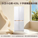 TOSHIBA Xiaobaili 435L cross-door refrigerator ultra-thin zero-embedded home automatic ice-making glass panel frequency conversion first-level energy efficiency GR-RF456WI-PG1B5