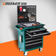 GREENER Auto Repair Tool Cart Drawer Hardware Repair Small Push Box Multifunctional Mobile Heavy Tool Cabinet Workshop Use Space Upgrade DA-24 Green Black + Backplate Package 80% Customer Choice
