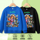 Zootopia 2 clothes movie Fox Nick plus velvet sweatshirt children's men and women parent-child clothing Judy Rabbit long-sleeved T-shirt blue-Crazy Animals-Sweatshirt-120455 130 plus velvet