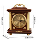 Compas new Chinese style solid wood clock, light luxury brass home living room clock, European and American retro table clock, classical clock ornaments, brass column style - metal dial