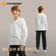 Moodytiger New Year series children's long-sleeved T-shirt soft and moisture-absorbent spring and autumn comfortable and skin-friendly round-neck sportswear for boys and girls