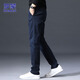ROMON pants men's spring new business casual pants men's Khmer loose straight trousers Sapphire Blue 32