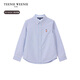 Teenie Weenie Kids 26-year new classic college style striped cotton shirt for boys and girls, pink 130 cm