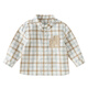 DAVE&BELLA children's shirt 2026 spring new pure cotton boys plaid shirt male baby jacket casual children's top plaid in stock 100 cm (recommended height 90-100cm)