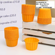 Fantasy silicone muffin cake cup, oil-proof curled edge paper cup, high temperature resistant oven oil paper cup, dessert table paper cup, orange curled edge paper cup, 50 pieces