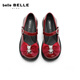 Belle Princess Style Comfortable Leather Shoes Girls 24 Spring New Mall Same Style Mary Jane Shoes A5119A84 Burgundy 30