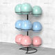 Yoga ball rack, multi-layer yoga studio storage rack, gym storage equipment for hemispheres, large Pilates black, can hold 9 55CM yoga balls