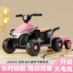 Children's electric car for men and women, charging baby remote control four-wheel off-road vehicle that can sit on children's toy car, ATV car, red dual-drive 6V7 + early education music + lighting + wear-resistant tires + large rear bucket