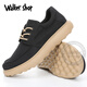 Walker Shop Canvas Shoes Men's 2025 New Versatile Breathable Men's Cloth Shoes Light Casual Shoes Men's Comfortable Men's Shoes Black Inner Increase 41 Leather Shoe Size