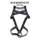 DM men's jumpsuit thong ring letter straps sexy sexy ring underwear hollow personality gay black XL 130-145Jin Jin equal to 0.5kg