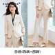 Fabesa small temperament commuter suit for women spring and autumn new formal fashion suit jacket for women black suit + trousers M