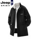 JEEP SPIRIT大码风衣外套男中长款2025春秋季新款休闲宽松夹克胖子加肥加大码 8808款卡其 4XL