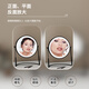 Desktop double-sided mirror triple 5 times 10 times magnification makeup mirror desktop led blackhead removal beauty makeup mirror black flat + 3 times magnification charging model_5000 capacity
