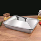 Yusenyi stainless steel lid rectangular tray tray with lid plate square plate lid pot lid grilled fish plate lid square pot 36x27 stainless steel lid